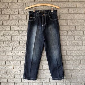 Vintage Y2k Boys Southpole Jeans Sz 10 Baggy Skater Grunge Wide Leg Contrast